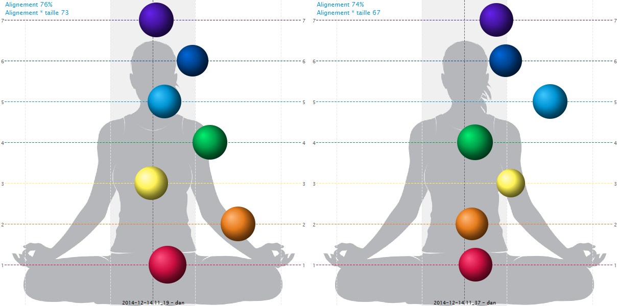Comparer les chakras
